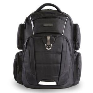 Perry Ellis Black 350 Laptop Backpack- Black travel bag, business bag $160 bag